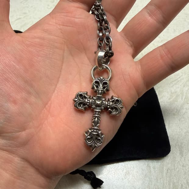 크롬하츠 필리그리 위드 베일 xs + 스몰 페이퍼 체인 24인치