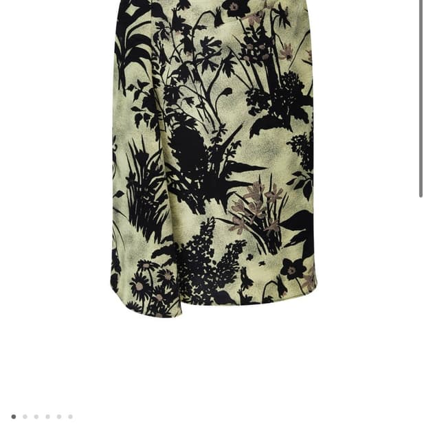 teak ARC SILK PRINT SKIRT