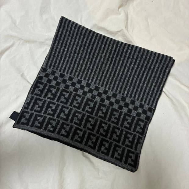 펜디 FENDI 주카 패턴 스트라이프 울 머플러