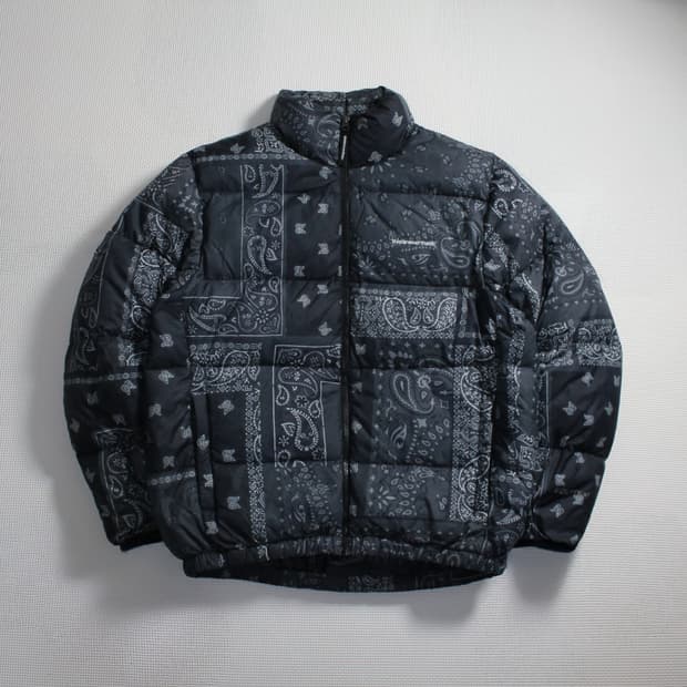 2021 thisisneverthat® 디네뎃 밴다나 다운 블랙 패딩