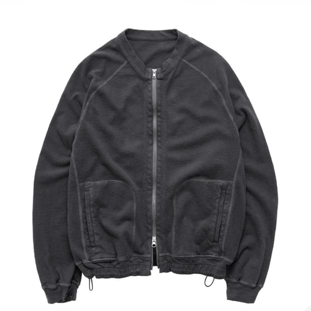 4) 폴리테루 러프셋 집업 퍼플차콜