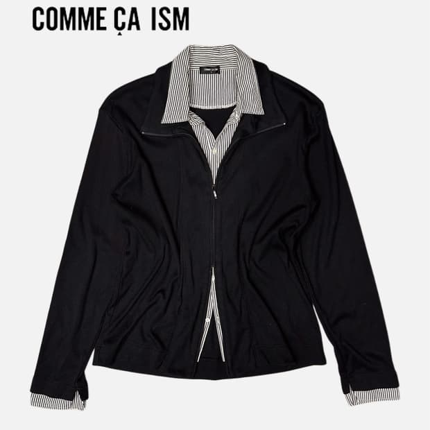 shirt layered zip-up