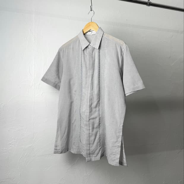 Barong filipino 핀턱 자수 셔츠