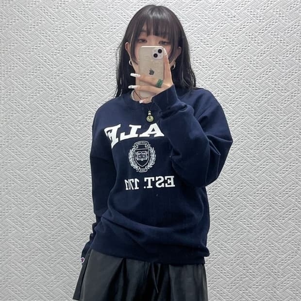 챔피온 올드스쿨 레트로 빈티지 예일 빅로고 맨투맨 S C11030