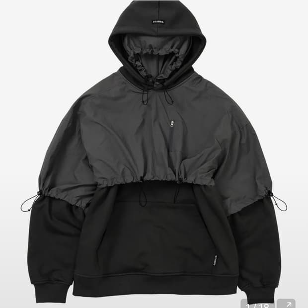 아조바이아조 레이어드 나일론 후드 L