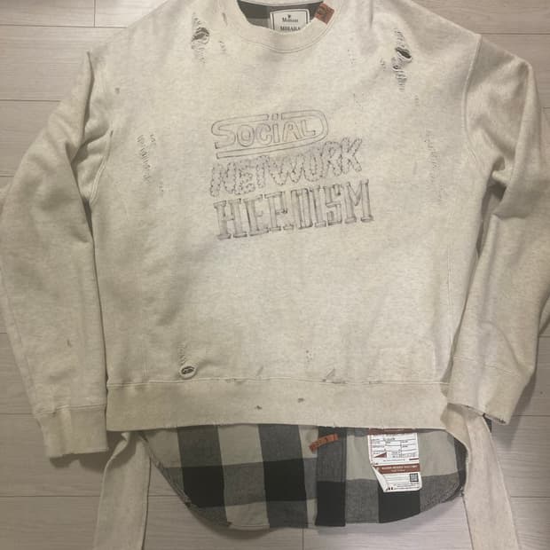 미하라 야스히로 맨투맨 셔츠 레이어드 46 팝니당