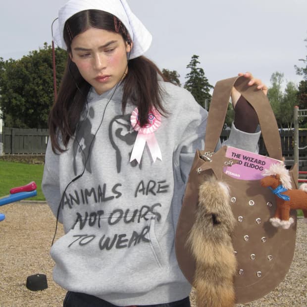 - Suede Perforated Bag