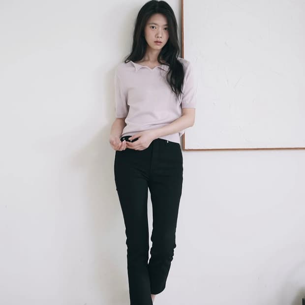 윤슬샵 cropped black denim 1사이즈 새상품