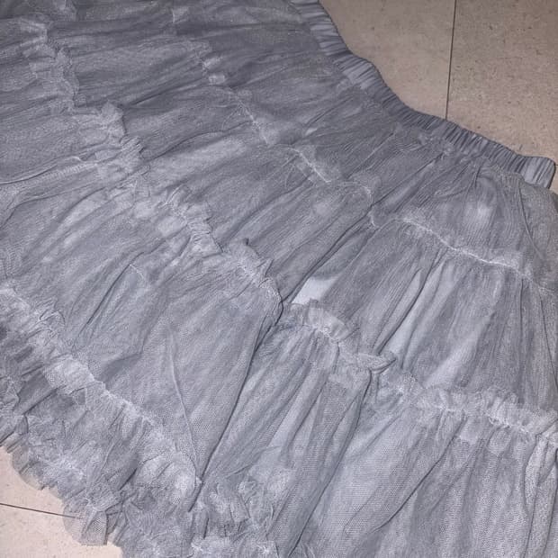 레이스 캉캉 스커트 