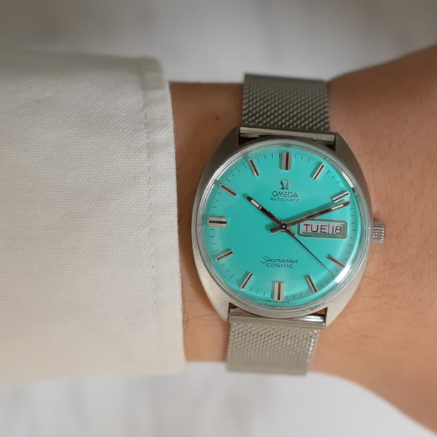 오메가 씨마스터 코스믹 티파니블루 오토매틱 빈티지 시계