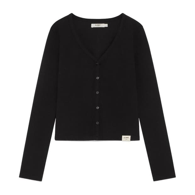 G CLASSIC V-NECK CARDIGAN (BLACK)