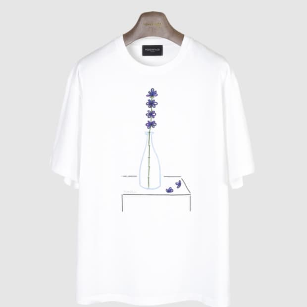 [포커페이스] 플라워 티셔츠 바이올렛 50