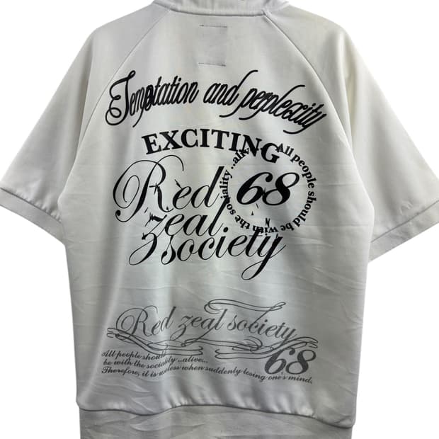 JPN Y2K 레터링 화이트 반팔져지1546