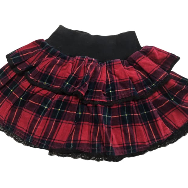 빈티지캉캉체크스커트 핀터깔 달천 대장y2k 히메로맨틱갸루 캐캐체 펑크로리