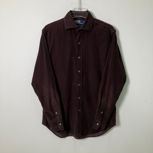 폴로 랄프로렌 버건디 코듀로이 셔츠 S