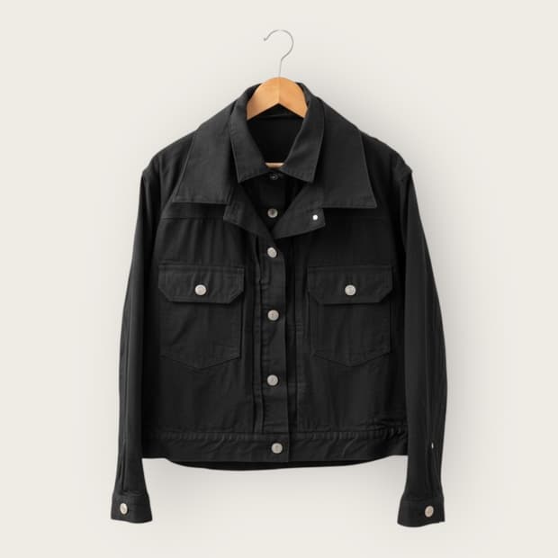 3/ 사카이 20FW 이중 레이어 데미지 데님 자켓