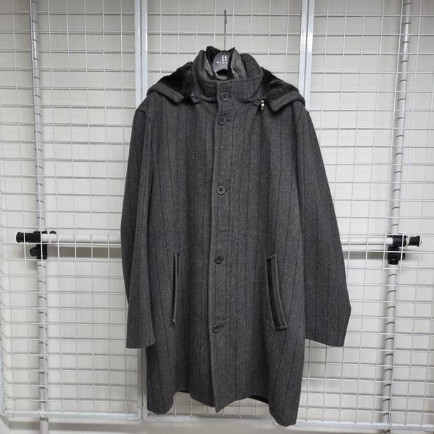 엠비오 남성 울 코트 후드코트