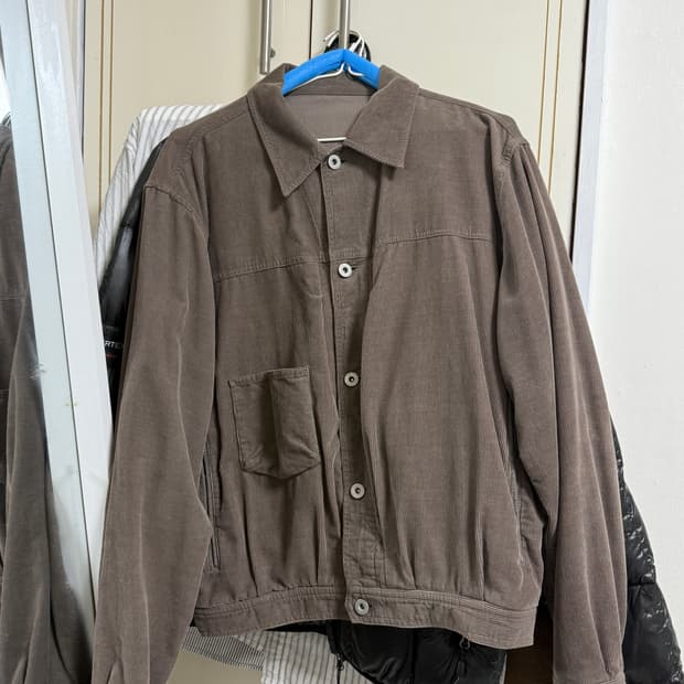 폴리테루 코듀로이 트러커 올리브그레이 2 사이즈