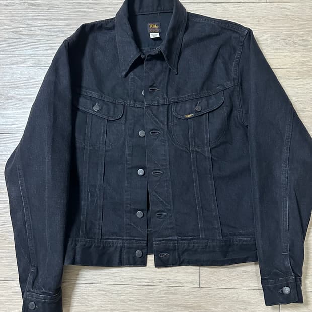 더블알엘 데님 트러커 재킷 블랙 L 사이즈