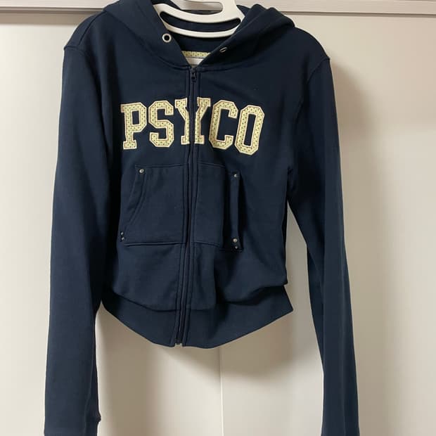 스컬프터 크롭 후드집업 xs