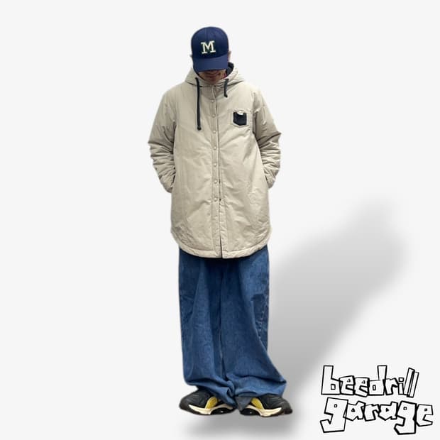 빈티지 포켓 디테일 후드 점퍼