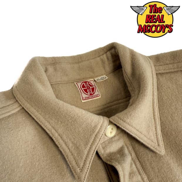 리얼맥코이 울 워크셔츠 풀오버 M