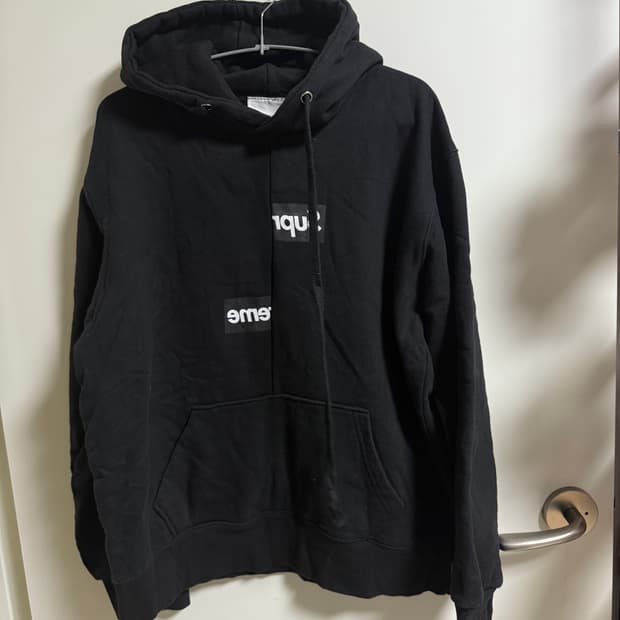 꼼데x슈프림 후드티 🖤