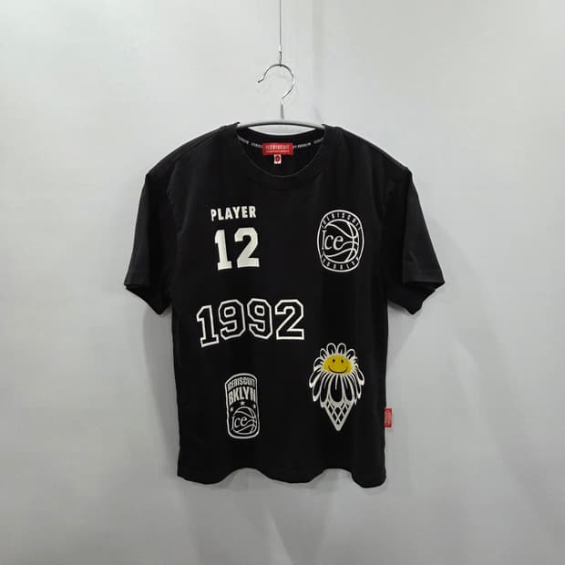 아이스비스킷 키즈 프린팅 티셔츠 블랙 145