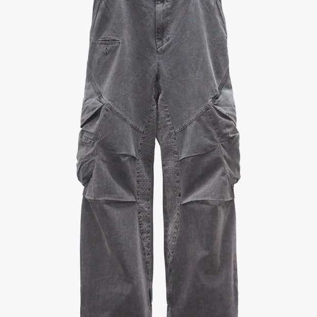 CORE:5 WASHED CARGO PANTS (CHARCOAL)
