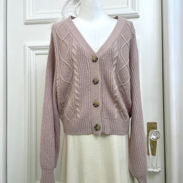 indipink twist basic cardigan(size-L)