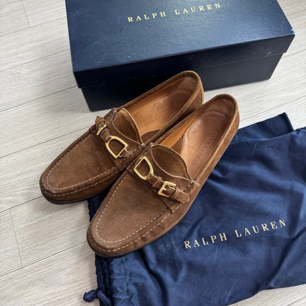 폴로 랄프로렌 퍼플라벨 스너프 스웨이드 로퍼 10.5D