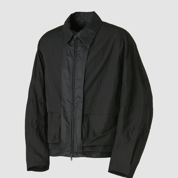 쿠어 컨버터블 레이어드 콘트라스트 집업 (블랙) 