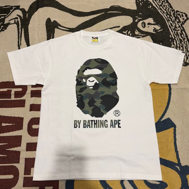 베이프 카모 반팔티 L 새상품