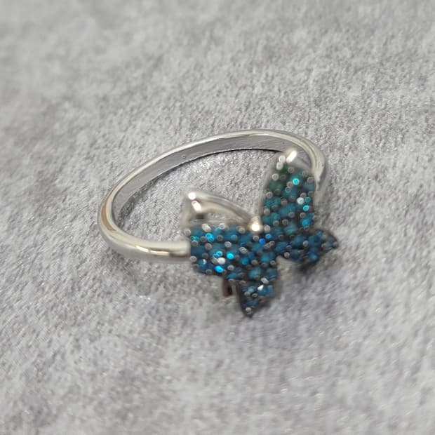 Blue Butterfly Ring