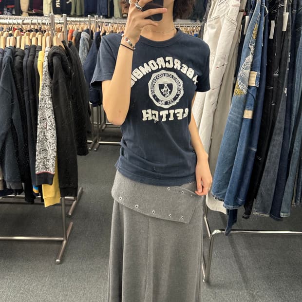 S) 아베크롬비 빈티지 패치 포인트 반팔 티셔츠