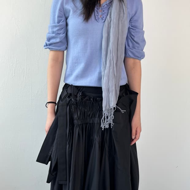 프릴 셔링 티셔츠