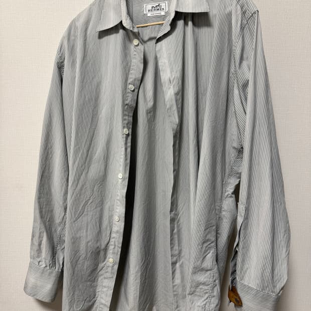 에르메스 레더 커프스 셔츠