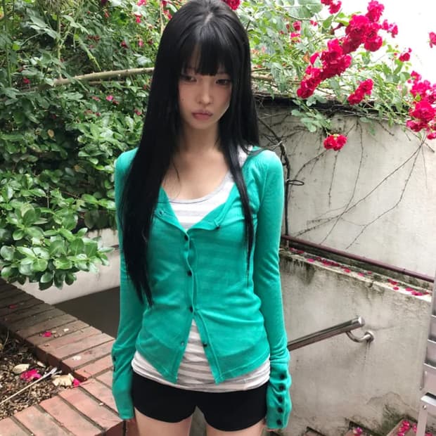 당일배송) 원더원더 시에론 텐셀 버튼 가디건 틸그린