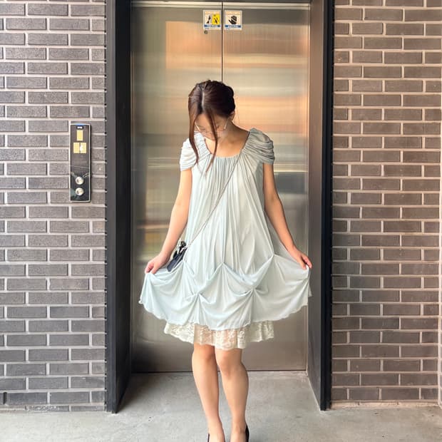 Peyton Place 쉬폰 드레스 민트