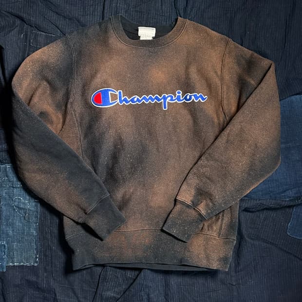 챔피온 리버스위브 페이드 스크립트 크루넥 스웻셔츠 S