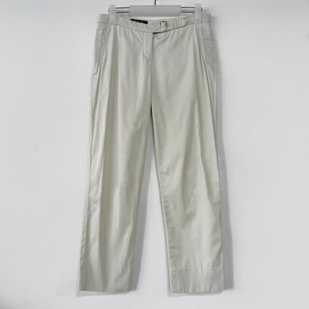 로로피아나 슬릿 헴 코튼 트라우저