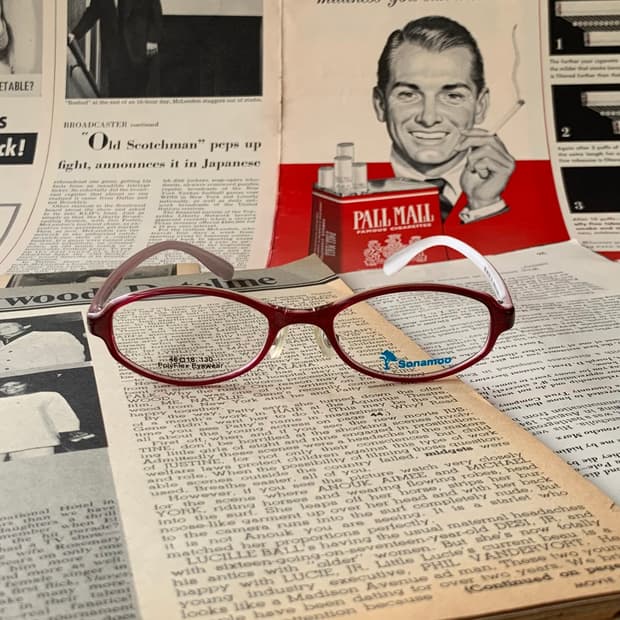 894 레드 데드스탁 빈티지안경 뿔테 경량 클래식 픽키