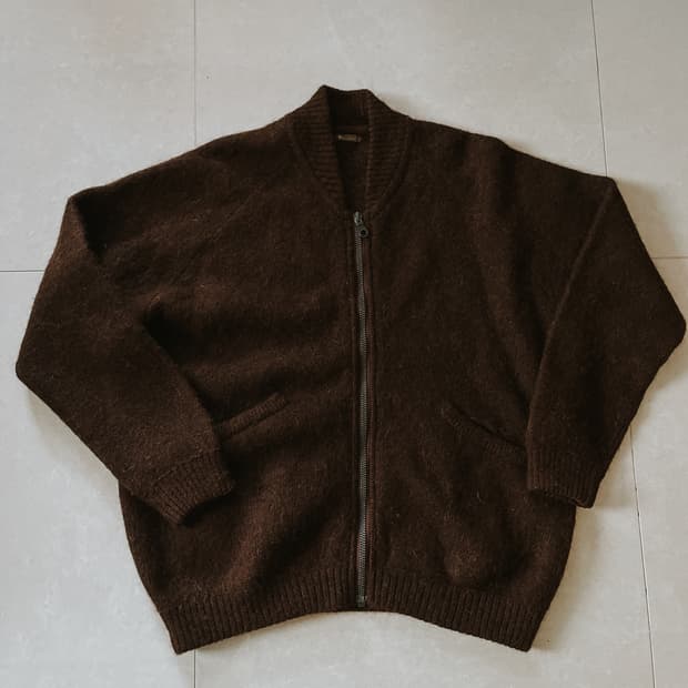 요지 야마모토 알파카 가디건