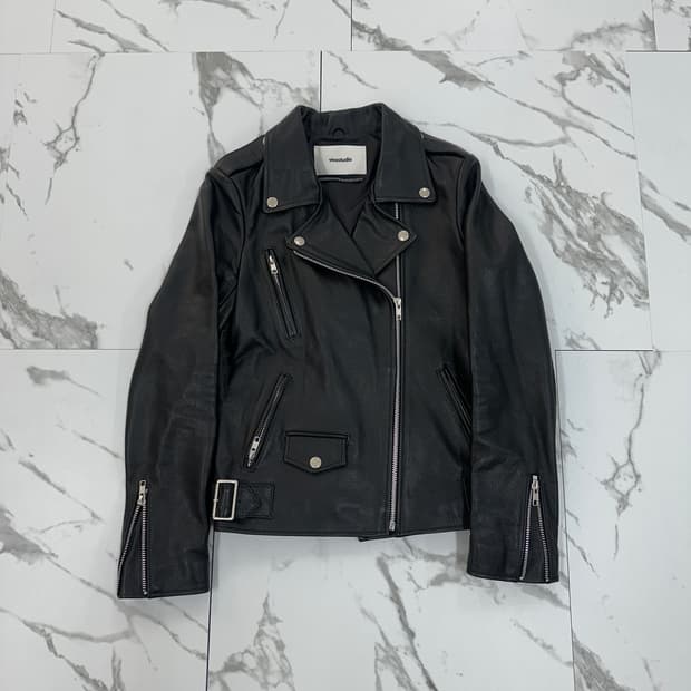 비바스튜디오 소가죽 라이더자켓