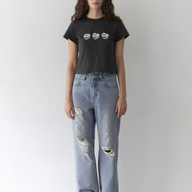 (새상품) 헤이그 haag a destroyed denim S