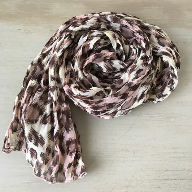 leopard pattern scarf