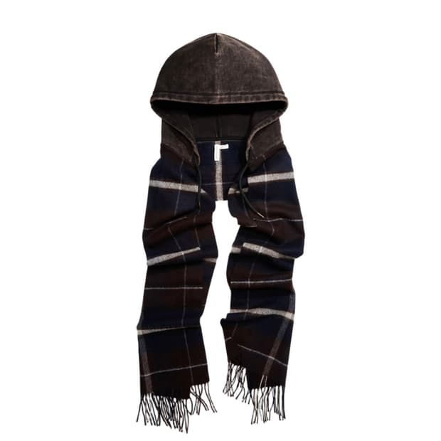 H&M 글렌마틴스 후드 울 스카프 