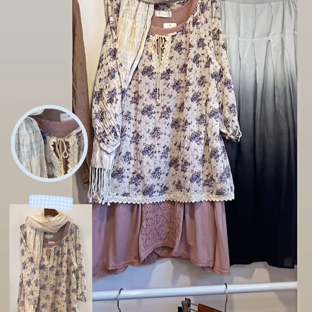 빈티지 코지모리걸 목도리 스카프