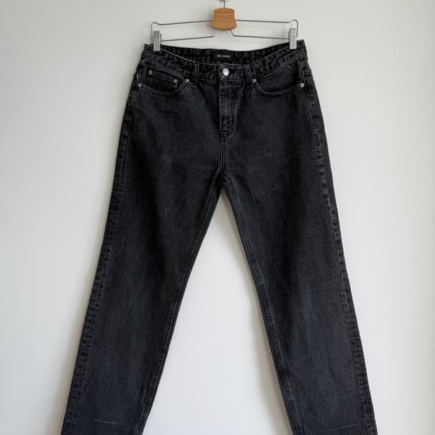 Pre owned 워싱 블랙 데님팬츠