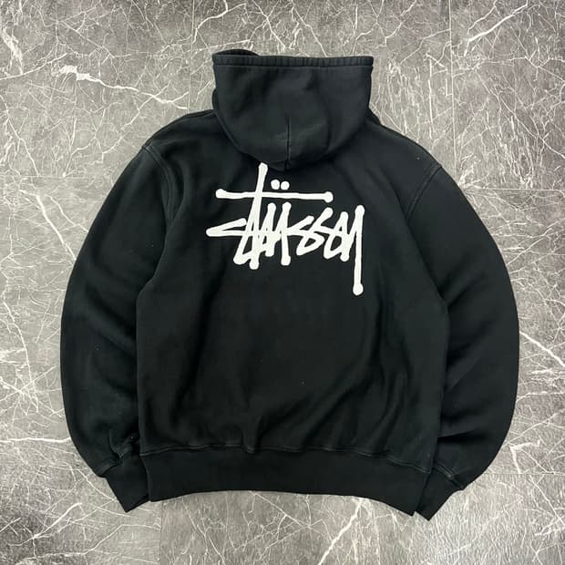 스투시 멀티 베이직 스탁로고 후디 블랙